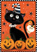 Black Kitty Halloween Banner Flag