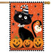 Black Kitty Halloween Banner Flag