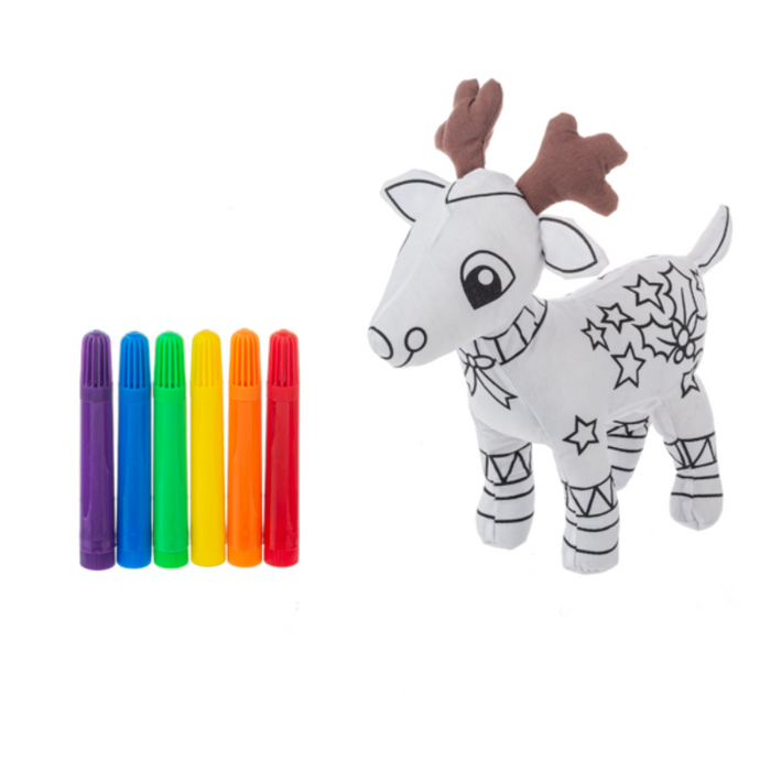 Washable Mini Reindeer Coloring Kit