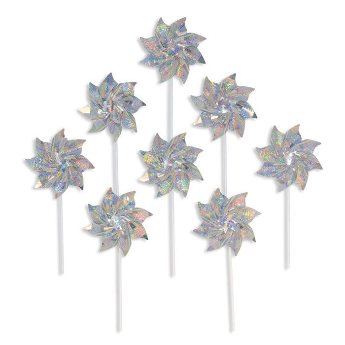 Silver Whirl Mylar Pinwheel