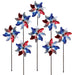 Red, White, and Blue Sparkle Mylar Pinwheel
