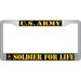 US Army "Soldier For Life" License Plate Frame