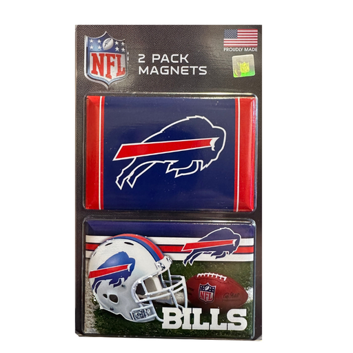 Buffalo Bills Helmet Logo Metal Magnet 2 Pack
