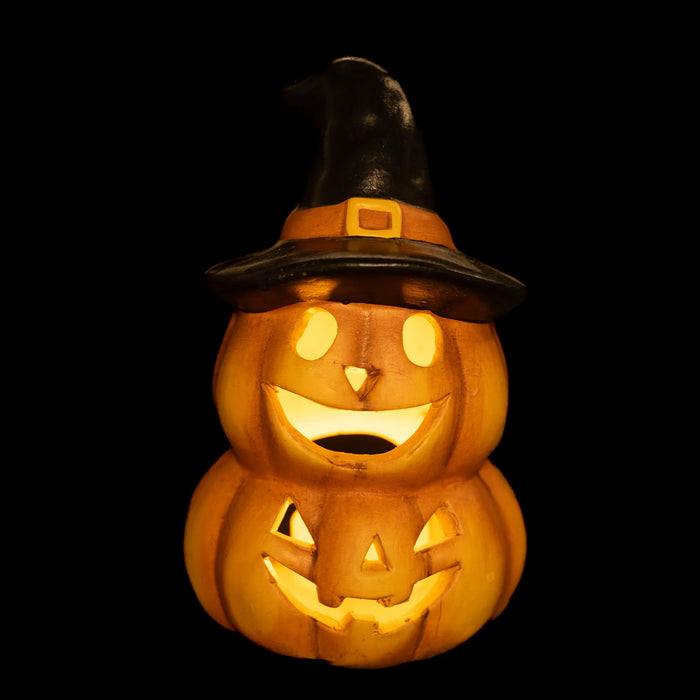 Double Stack Jack O'Lantern Tealight Holder