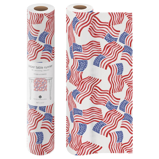 25' Stars & Stripes Paper Table Runner