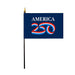 4x6" America 250th Anniversary Stick Flag