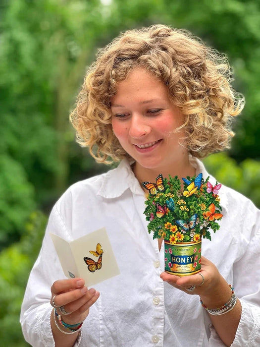 Mini Butterflies and Buttercups Pop-Up Bouquet w/ Note Card