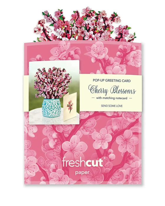 Mini Cherry Blossom Pop-Up Bouquet w/ Note Card