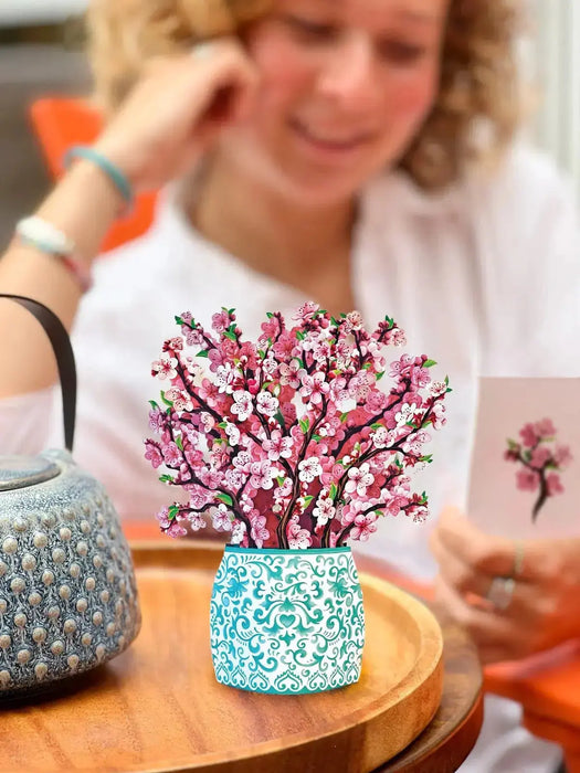Mini Cherry Blossom Pop-Up Bouquet w/ Note Card