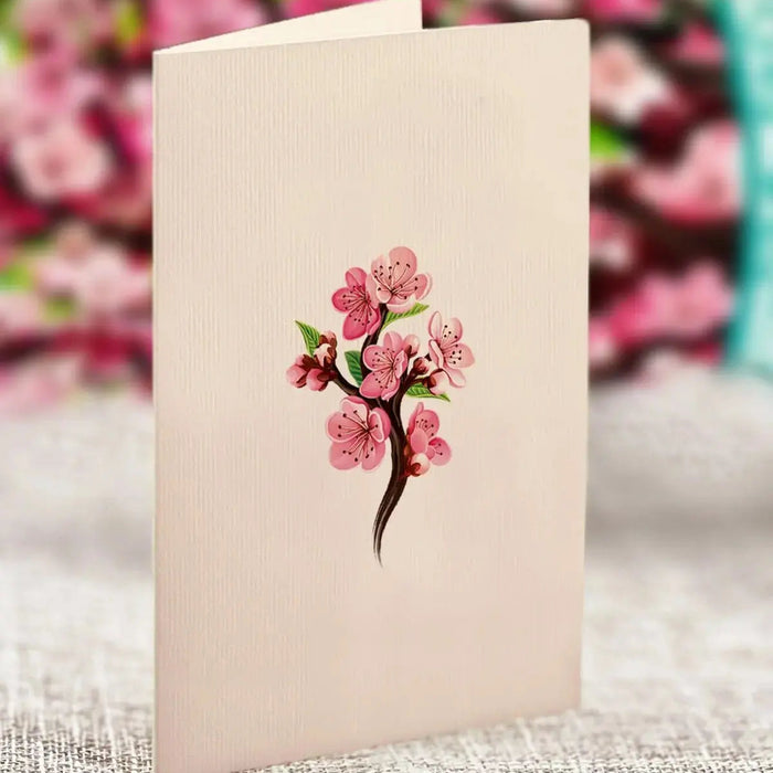 Mini Cherry Blossom Pop-Up Bouquet w/ Note Card