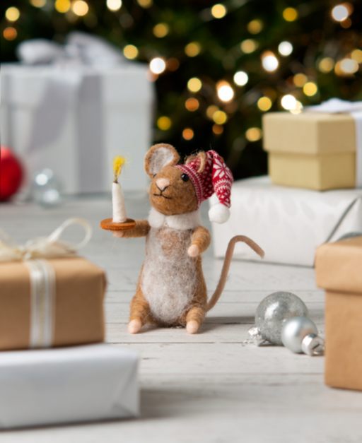 Bedtime Mouse Critter Ornament