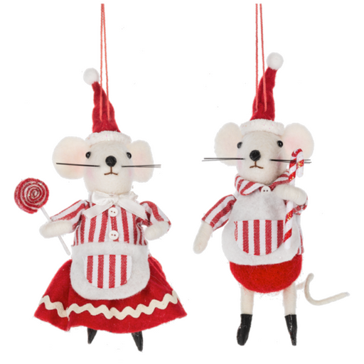 Striped Mouse Plush Ornament varieties