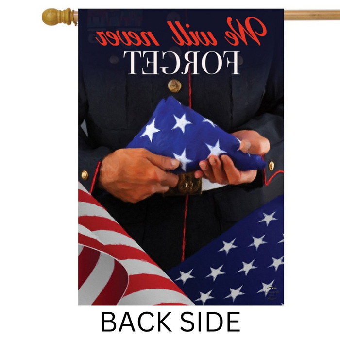 We Will Never Forget Banner Flag