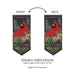 Cardinal and Evergreen Applique Long XL Garden Flag