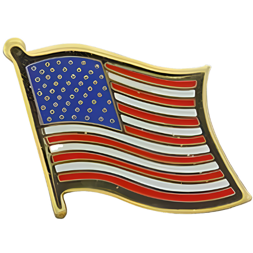 1" USA Waving Flag Lapel Pin