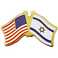 USA/Israel Dual Flags Lapel Pin