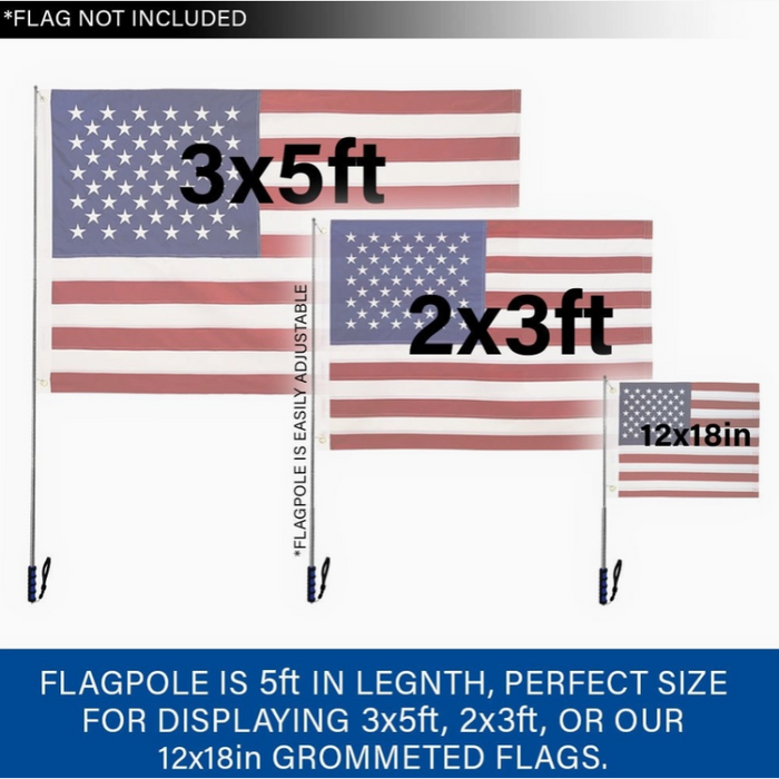 5ft Hand-Held Collapsible Flag Pole
