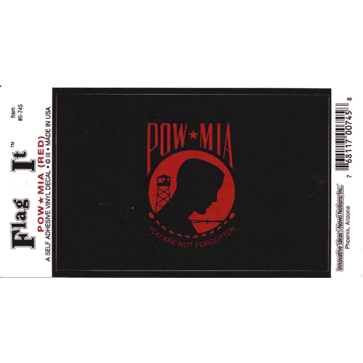 POW-MIA Red Logo Decal - Made in USA