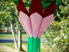 38" Burgundy Lotus Flower Windsock