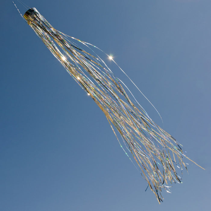 51" Silver Holographic Mylar Windsock
