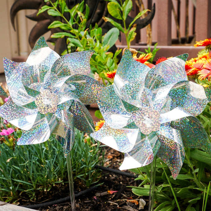 Silver Whirl Mylar Pinwheel