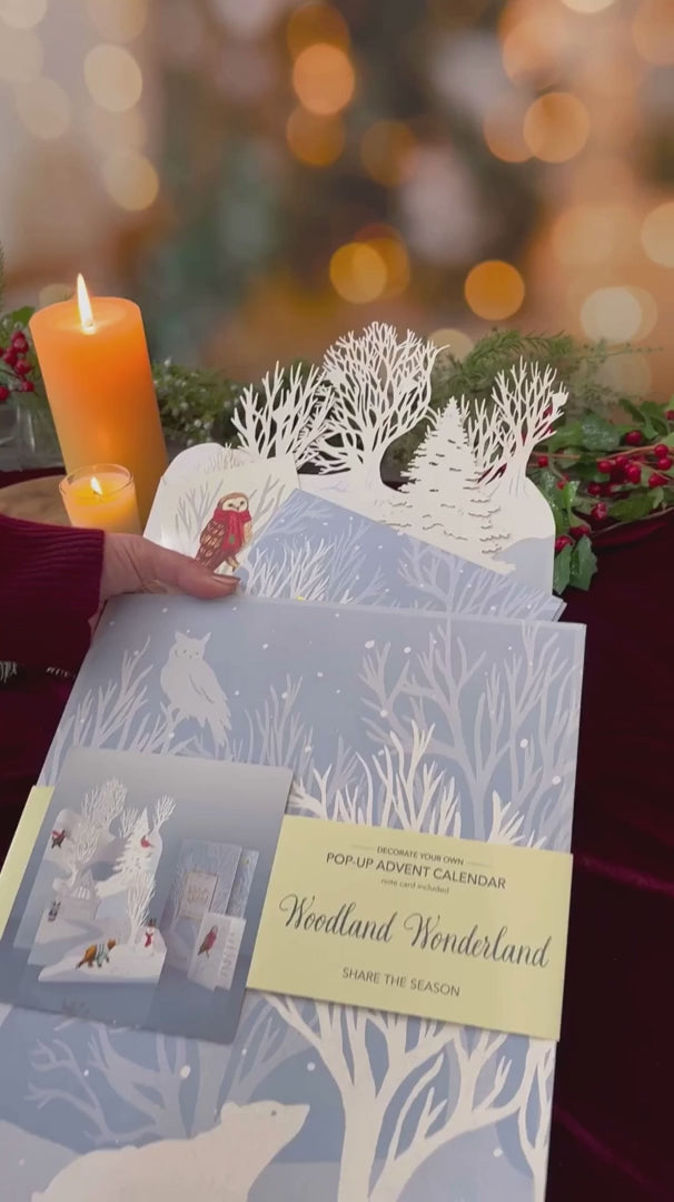 Woodland Wonderland Advent Calendar w/ Note Card