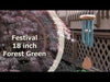 18" Festival Forest Green Wind Chime (6 Tubes)