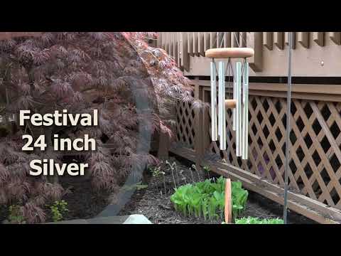 24" Festival Silver Wind Chime (6 Tubes)
