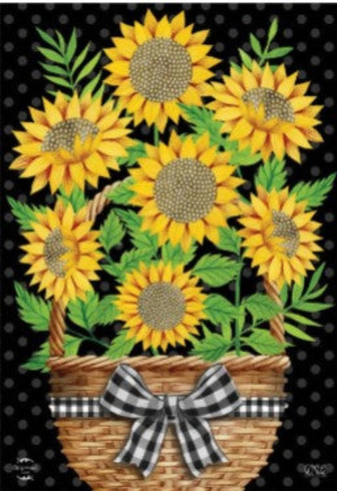 Primitive Sunflowers Garden Flag