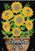 Primitive Sunflowers Garden Flag