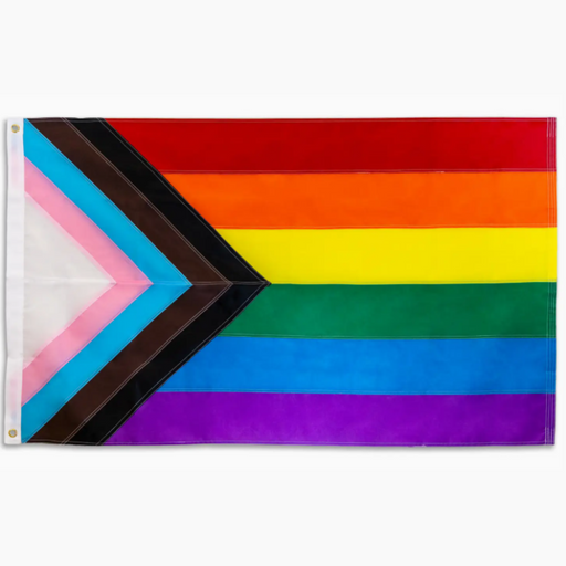 3x5' Progressive Pride Embroidered Polyester Flag