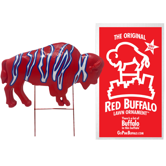 The Original Red Buffalo Zebra Lawn Ornament - Made in the USA