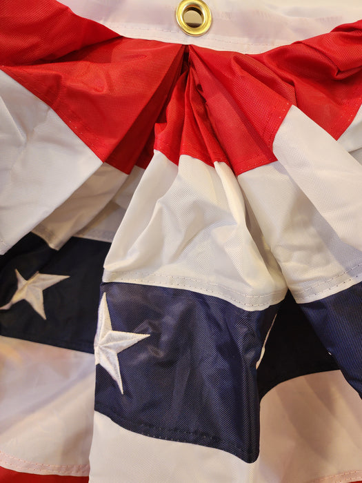 1.5x3' Polyester Bunting with Embroidered Stars