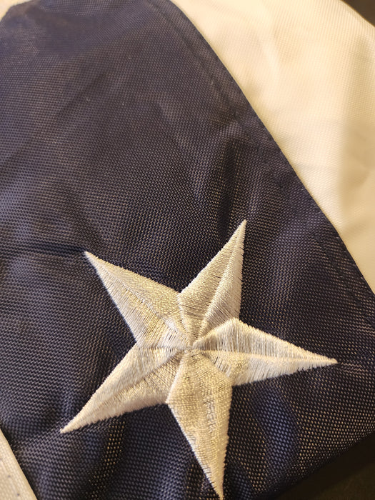1.5x3' Polyester Bunting with Embroidered Stars