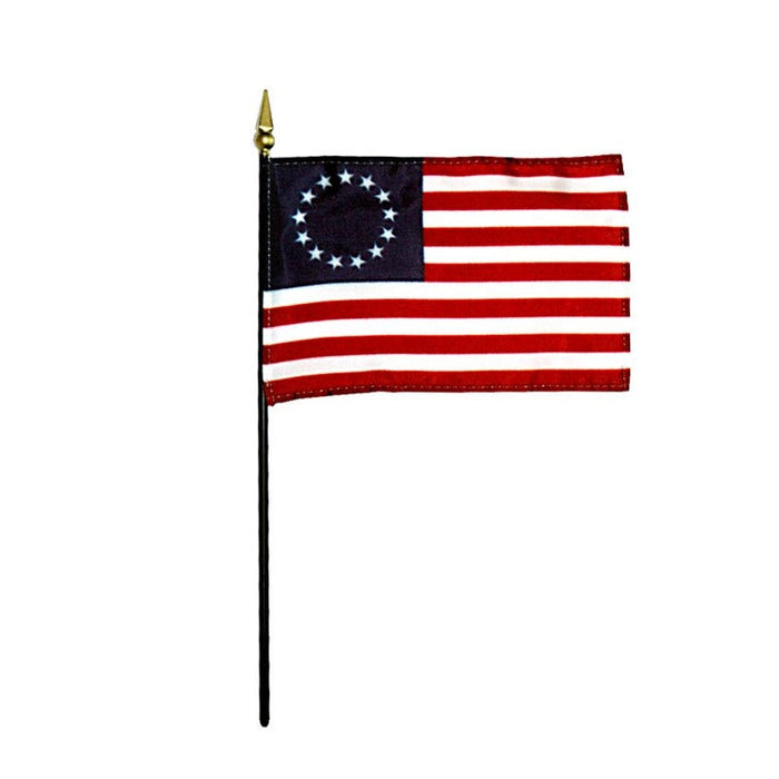 8x12" Betsy Ross Stick Flag - Made in the USA