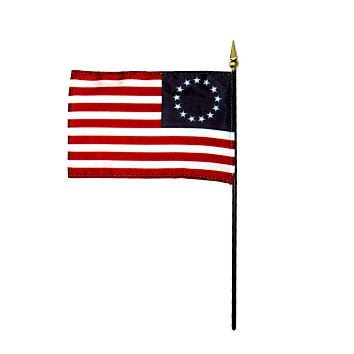 8x12" Betsy Ross Stick Flag - Made in the USA