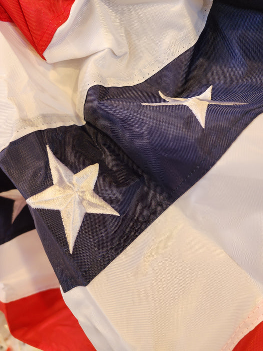 1.5x3' Polyester Bunting with Embroidered Stars