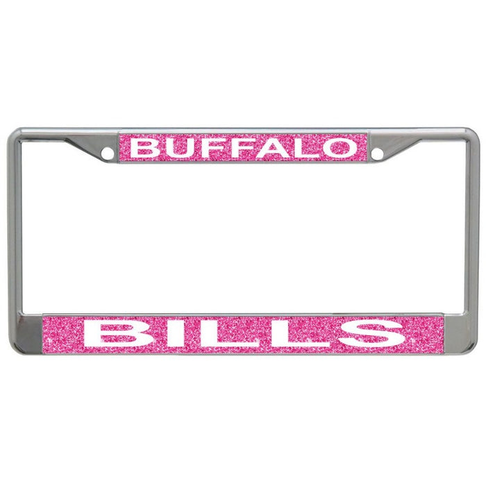 Buffalo Bills Pink Glitter License Plate Frame