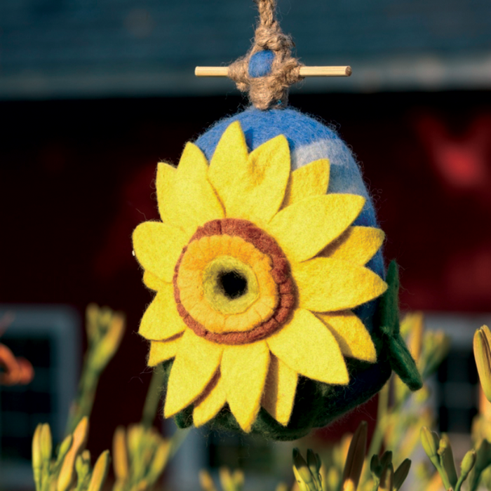 Sunflower Felt Birdhouse