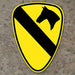 US Army 1st Cavalry Division Sticker in use