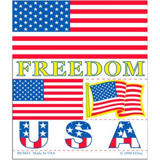 Set of 4 USA Flag Stickers - Made in the USA