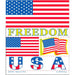 Set of 4 USA Flag Stickers - Made in the USA