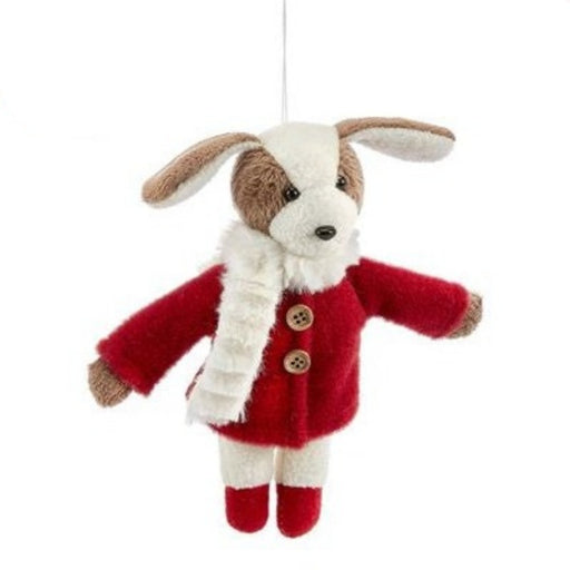 Plush Dog w/ Sweater Ornament