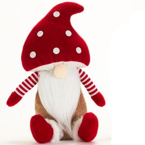 Spotted Mushroom Gnome Plush