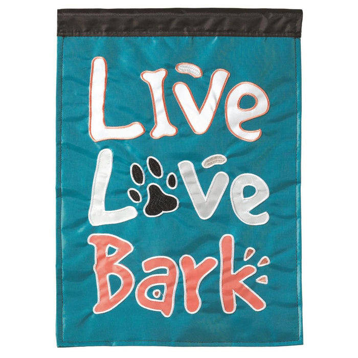 Live Love Bark Dogs Applique Banner Flag