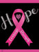 BLACK AND PINK FLAG WITH PINK HOPE RIBBON IN THE CENTER