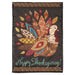 Patterned Turkey Applique Garden Flag