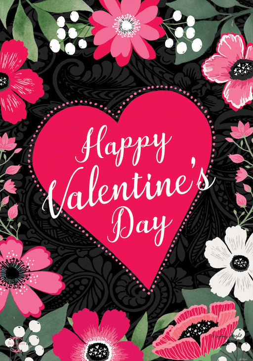 Happy Valentine's Floral Garden Flag