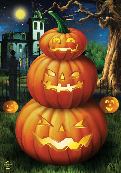 Spooky Jack O'Lanterns Banner Flag