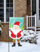 Santa Crazy Legs Applique Garden Flag